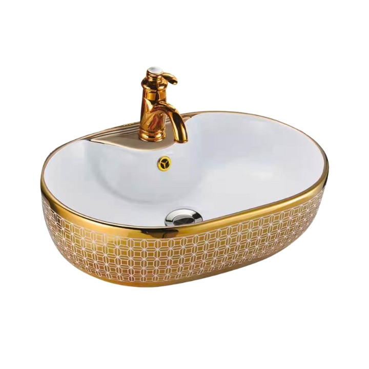 932G-1 Golden Decorative Counter Top Basin