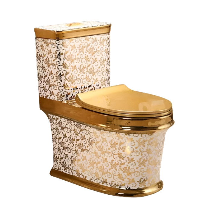 8069G MOST POPULAR NEW COLLECTION  CERAMIC GOLDEN HIGH COMMODE