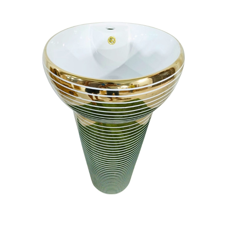 B005-G LUXURIOUS DECORATIVE TWO PART DRUM BASIN