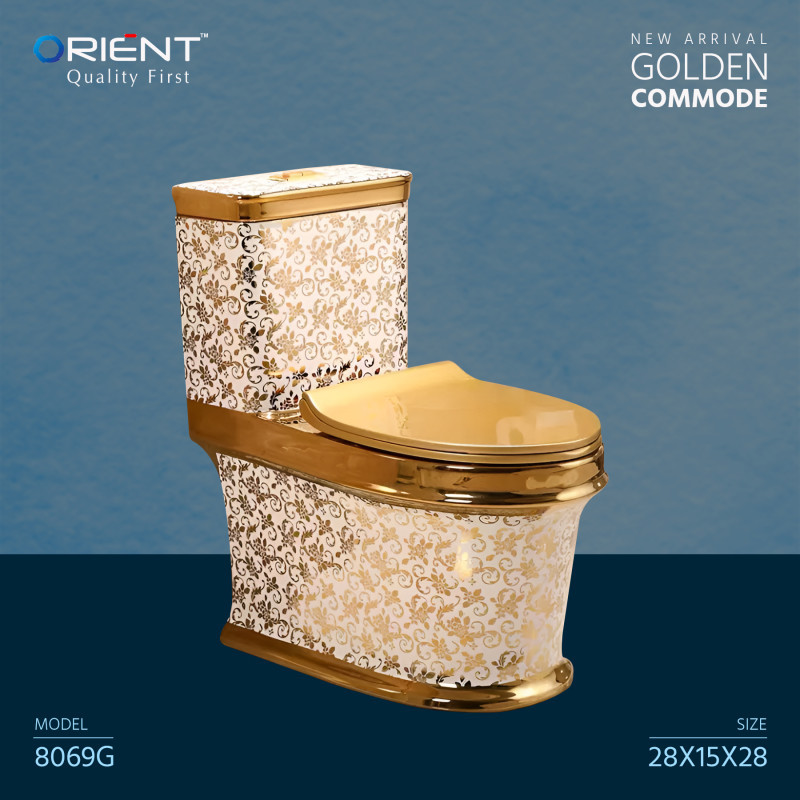 MOST POPULAR NEW COLLECTION  CERAMIC GOLDEN HIGH COMMODE 8069