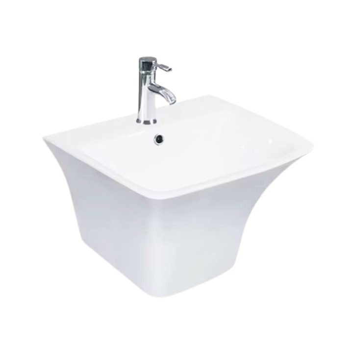 P123 WALL HUNG BASIN WHITE MODERN ART BASIN