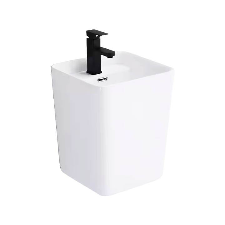 P131 WALL HUNG BASIN WHITE MODERN ART BASIN