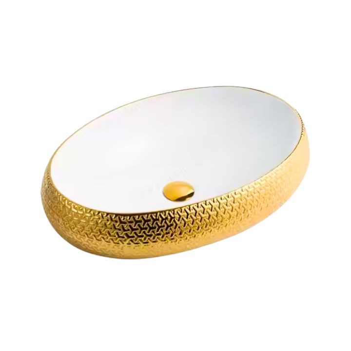 G1182-B New colorful Golden Decorative Counter Top Basin