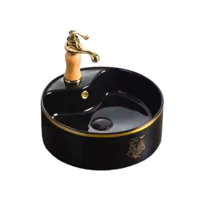 D314-BK- colorful Decorative Counter Top Basin