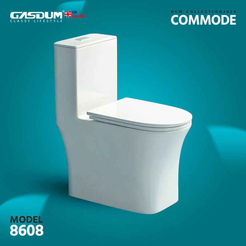 QUALITY FULL CERAMIC HIGH COMMODE 8608