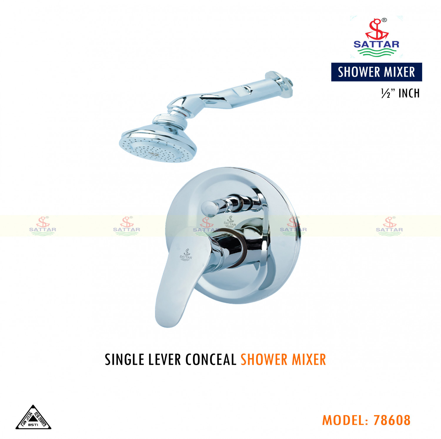 ½” SHOWER MIXER AND CONCEAL SATTAR SMI-78608