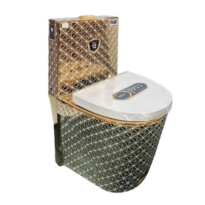 469-G2MOST POPULAR QUALITIFUL GOLDEN CERAMIC HIGH COMMODE