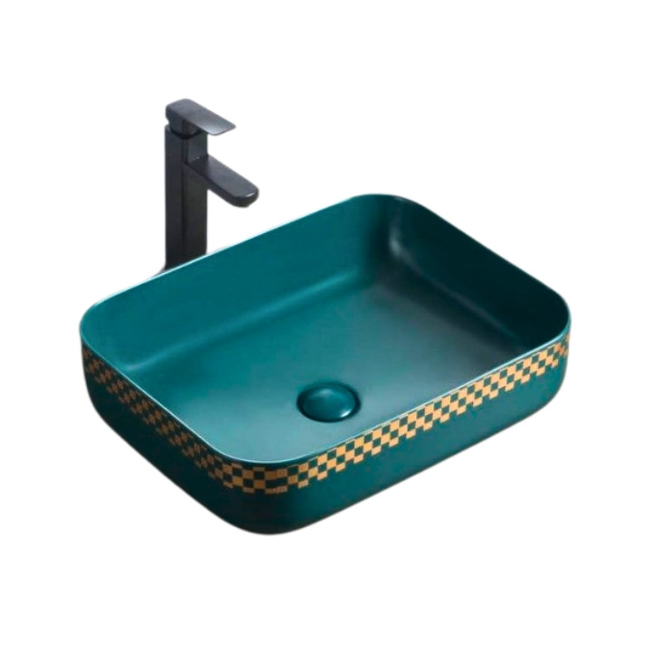 D502A-GR- colorful Decorative Counter Top Basin